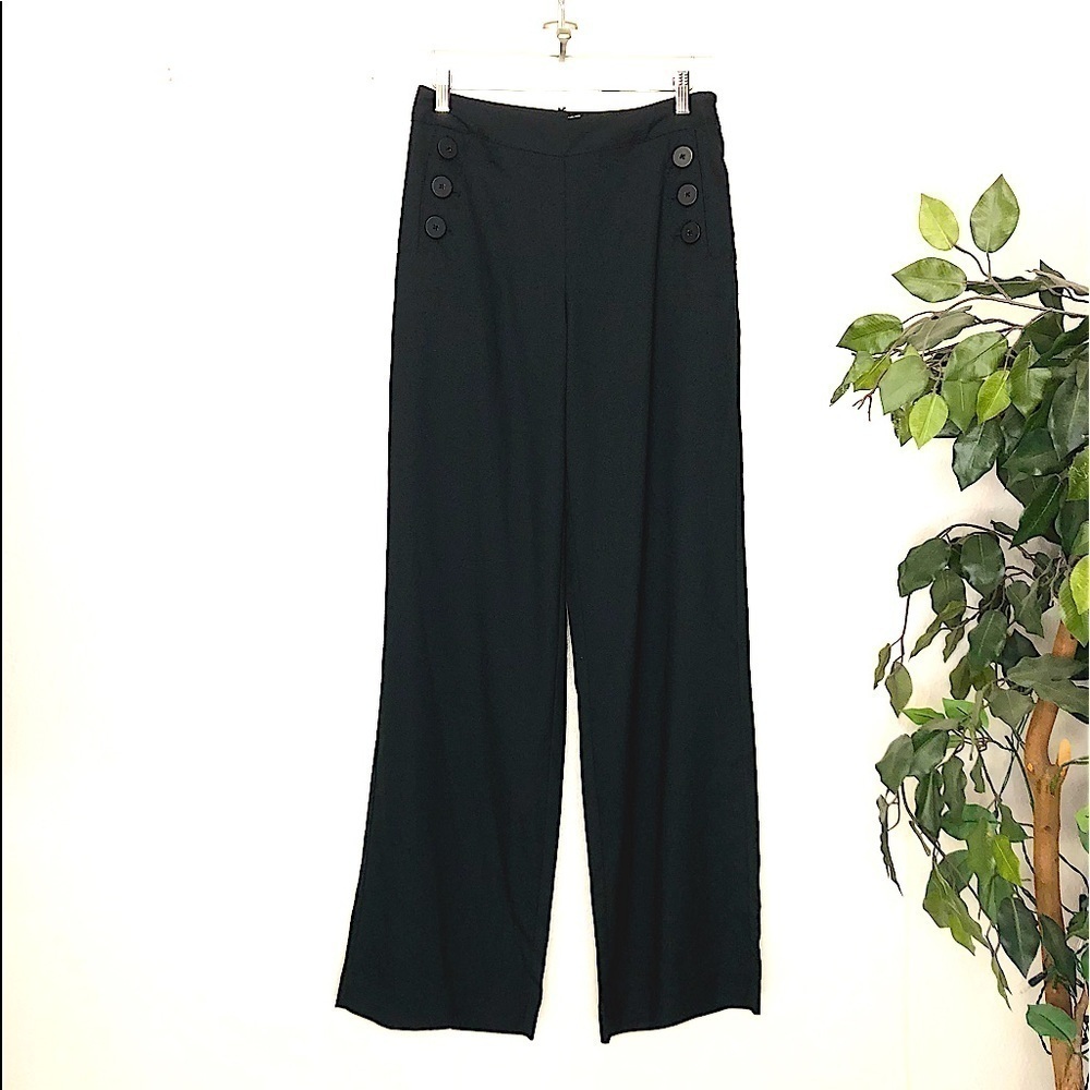 NWT Who What Wear Black Wide Leg Slacks